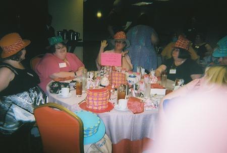 Image: The Mad Hatters table, Friday night.